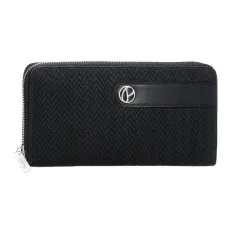 Carteira de Senhora com Fecho PEPE JEANS Sprig Preta | Ref. 186.7918533