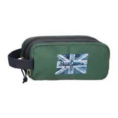 Estojo Escolar 3 Compartimentos PEPE JEANS Jebb Verde | Ref. 186.6984721