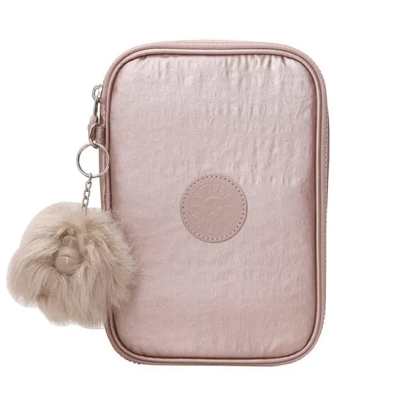Estojo Escolar Kipling 100 PENS Metallic Rose | Ref. 187.KI2974G45