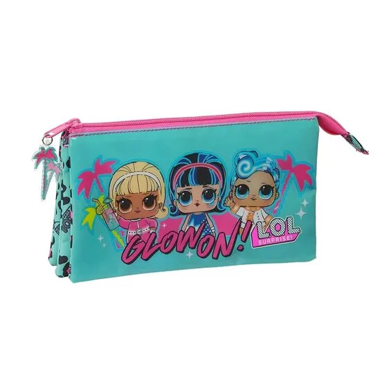 Estojo Escolar com Triplo Compartimento LOL SURPRISE! SPRING FLING Azul | Ref. 248.812047744