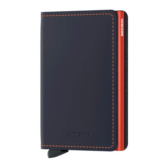 Secrid SLIMWALLET Matte Nightblue & Orange | Ref. 297.SM-NBO