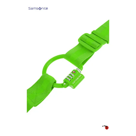 Samsonite Fita de Bagagem anel com Tripla Combinação TSA Verde