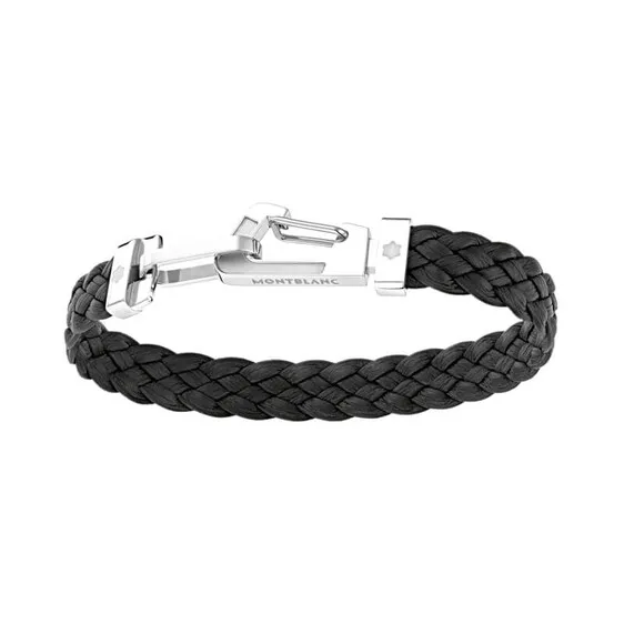 Pulseira de Homem Trançada MONTBLANC Wrap Me 68mm Preta | Ref. 238.12614368