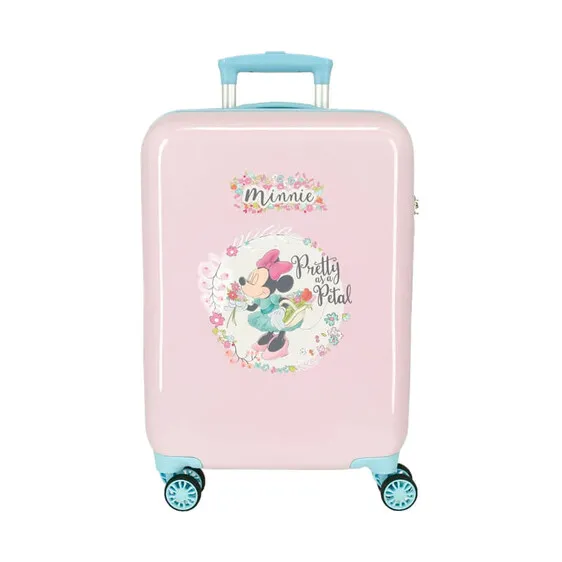 Mala de Cabine / Trolley 55cm 4 Rodas Spinner MINNIE FLORALS Rosa | Ref. 186.2411721