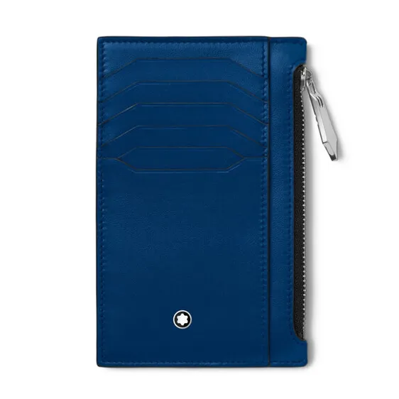 Porta-Cartões c/ Bolso Montblanc 8CC MEISTERISTÜCK Azul/Preto | Ref. 238.129687