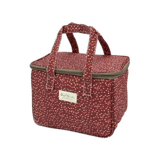 Lancheira Térmica Bags Garden Flores Bordô | Ref. 285.1FB