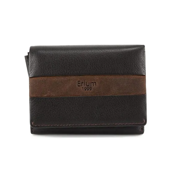 Carteira de Homem com Porta-Moedas RFID ERIUM Castanha | Ref. 102.ER1684C