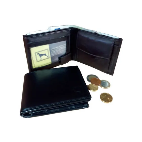 Doggy Carteira Porta-Notas com Porta-Moedas Homem Preta | Ref. 86.101P