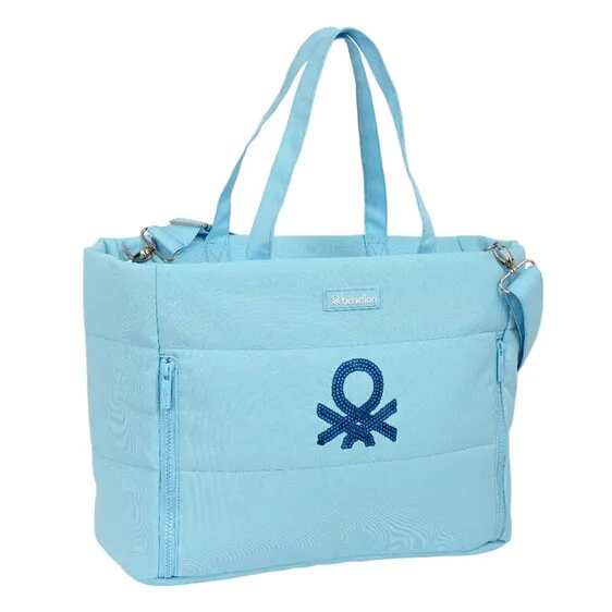 Saco de Ombro para Computador 14.1” Benetton SEQUINS Azul | Ref. 248.642315293