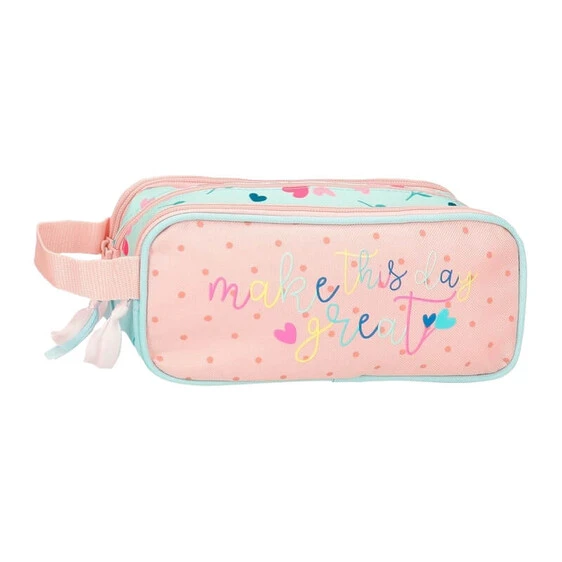 Estojo Escolar 3 Compartimentos Roll Road QUEEN OF HEARTS Turquesa | Ref. 186.4854721