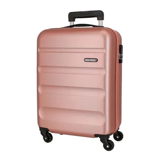 Mala de Cabine / Trolley 55cm 4 Rodas ROLL ROAD Flex Rosa Nude | Ref. 186.584946CA