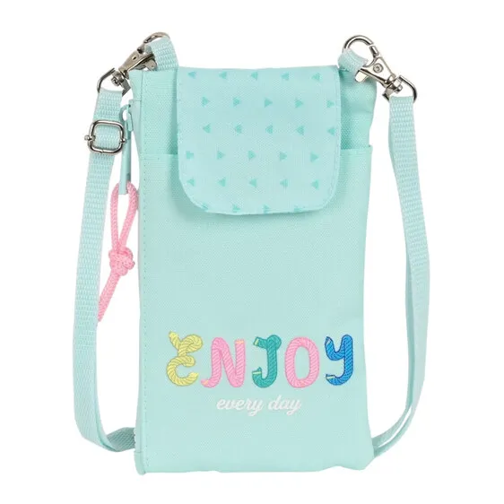 Porta-Moedas / Telemóvel Reciclado BLACKFIT8 Enjoy Turquesa | Ref. 248.842344695
