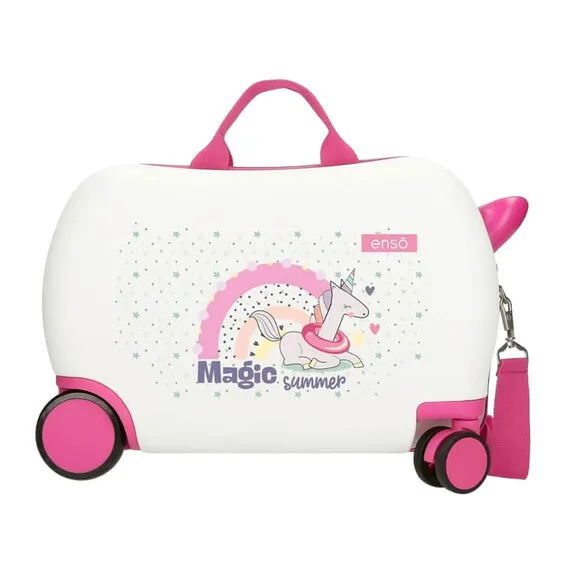 Mala de Viagem Infantil ABS 4 Rodas Easyjet ENSO Magic Summer Branca | Ref. 186.9631023