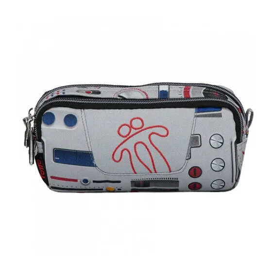 Estojo Escolar Duplo Space Sobre TOTTO 8GM Cinza | Ref. 330.AC52ECO00318GM