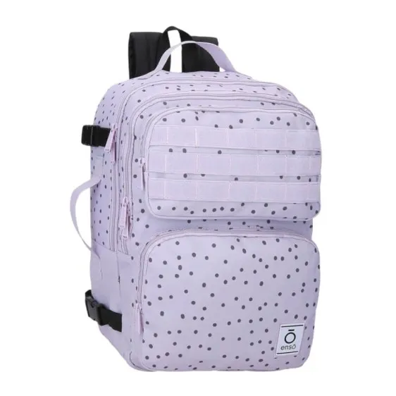 Mochila Escolar/Cabine 40x28x20 cm Vueling/Wizz ENSO Fleur Dots | Ref. 186.9872621