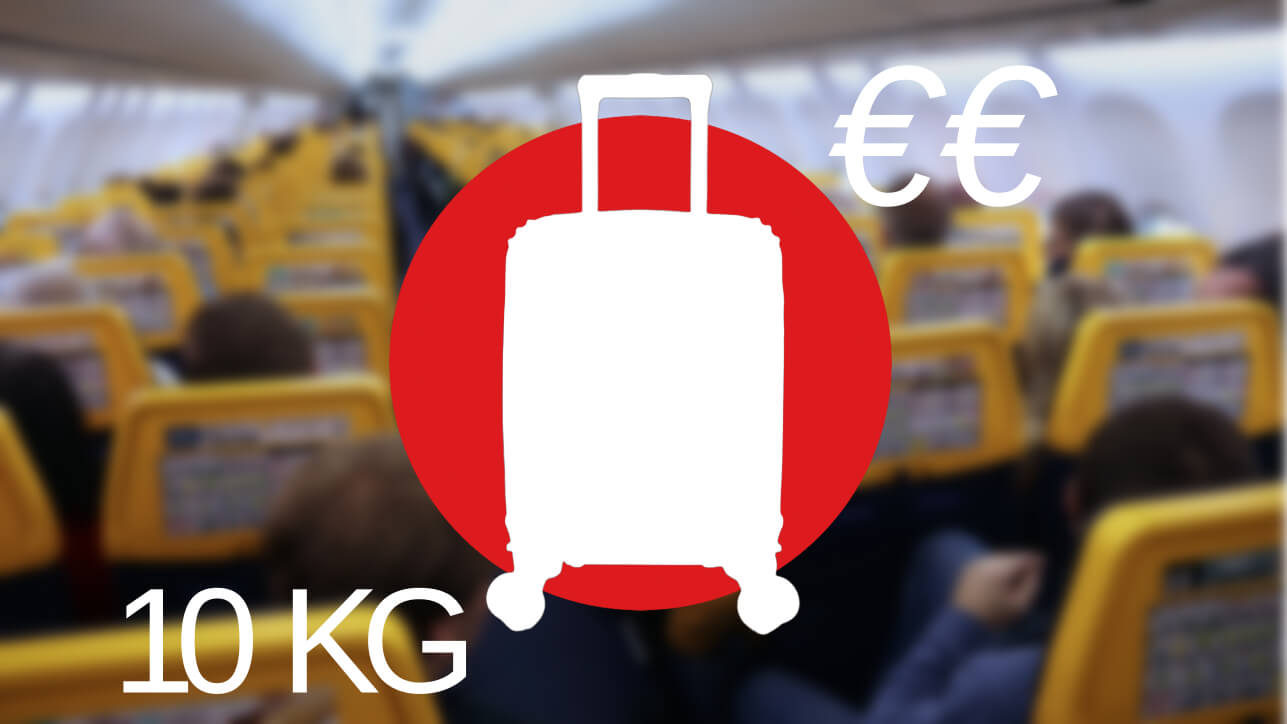 Quanto custa uma mala de 10kg na Ryanair?