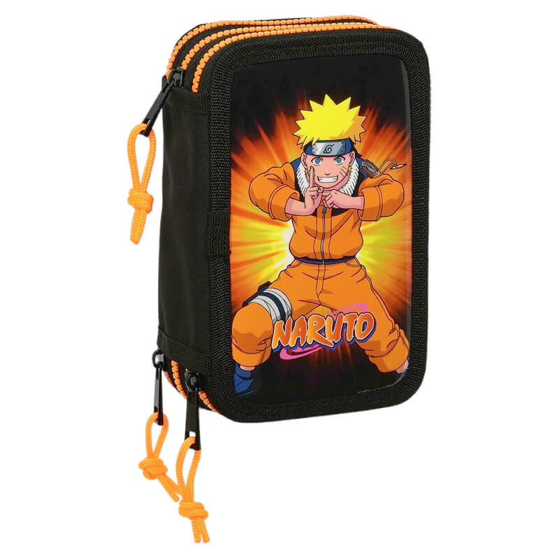 Estojo Escolar Naruto Anime - Preto