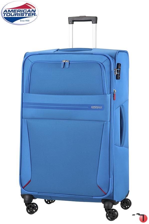 American Tourister Trolley de Viagem Grande com 4 rodas 79 cm Expansivel Summer Voyager Breeze Blue