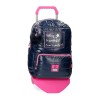 Mochila Escolar Adapt. 42cm c/ Carro Enso MAKE A WISH Azul Escuro | Ref. 186.91923T1