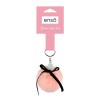Porta-Chaves Enso Pompom Rosa com Laço Preto | Ref. 186.9350226