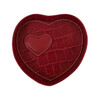 Despeja Bolsos Coração Grande Croco em Pele Genuína c/Coração Simples Vermelho | Ref. 41.943-2