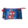 Estojo Escolar Triplo Spiderman HERO Azul | Ref. 186.2454321