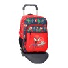 Mochila Escolar Adap. 38cm c/ Carro Spiderman GO SPIDEY Vermelha | Ref. 186.24823T1