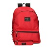 Mochila para Portátil + Estojo Pepe Jeans ARIS Evergreen Vermelha | Ref. 186.63392A5