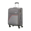 American Tourister Mala de Viagem / Trolley Médio 68cm 4R SKY SURFER Cinza/Laranja | Ref. 92MC190318