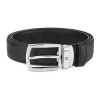 Cinto Clássico de Couro MONTBLANC Fivela trapézio 30mm Preto | Ref. 238.116706