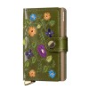 Carteira SECRID Miniwallet Stitch Floral Olive | Ref. 297.MST-FO