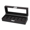 Caixa Protectora para 6 Relógios Retangular c/ Janela Preto/Vermelho | Ref. 338.6RPV