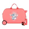 Mala de Viagem Infantil ABS 4R Easyjet STITCH Cuddle Me Coral, Modelo: Mala Infantil 45cm, Cor: Coral