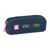 Estojo Escolar Quadrado Silicone BENETTON Damero Azul Marinho | Ref. 248.812550886