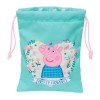 Saco Mochila Pequeno PEPPA PIG Pretty Flowers Turquesa | Ref. 248.812390237