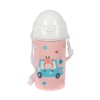 Garrafa 500ml Abertura Aut. c/ Palhinha SAFTA “Jirafa" Rosa | Ref. 248.342492899