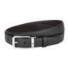 Cinto MONTBLANC Fivela Trapézio Reversível 30mm Preto/Castanho | Ref. 238.128759