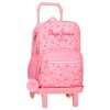 Mochila Escolar 40cm 2C c/ Carro PEPE JEANS Alenka Rosa | Ref. 186.67122T3