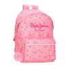 Mochila Escolar Adap. 42cm PEPE JEANS Alenka Rosa | Ref. 186.67123D3