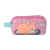 Estojo Escolar Infantil Duplo Doggy Love TOTTO 1K6 Rosa | Ref. 330.AJ52DGL001101K6L