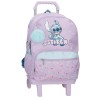 Mochila Escolar Adap. 44cm 2C c/ Carro STITCH Lovely Lilás | Ref. 186.31626V1