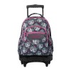 Mochila Escolar Compacta c/ Rodas Renglones TOTTO 7YI Cinza | Ref. 330.MA03ECO00616P7YI