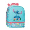 Mochila Pequena 28cm c/ Porta Merendas STITCH Aloha Azul | Ref. 186.4952742