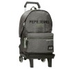 Mochila Escolar Adap. 44cm 2C c/ Carro PEPE JEANS Edmon Cinza | Ref. 186.69124T2