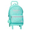 Mochila Escolar Adap. 44cm c/ Carro PEPE JEANS Nora Turquesa | Ref. 186.60423V2
