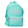 Mochila Escolar Adap. 44cm PEPE JEANS Nora Turquesa | Ref. 186.60423F2
