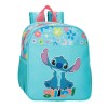 Mochila Pré-Escolar Adap. 25cm STITCH Aloha Azul | Ref. 186.49520D2