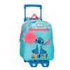 Mochila Pré-Escolar Adap. 28cm c/ Carro STITCH Aloha Azul | Ref. 186.49521T2