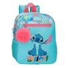 Mochila Pré-Escolar Adap. 28cm STITCH Aloha Azul | Ref. 186.49521D2