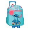 Mochila Pré-Escolar Adap. 33cm c/ Carro STITCH Aloha Azul | Ref. 186.49522T2
